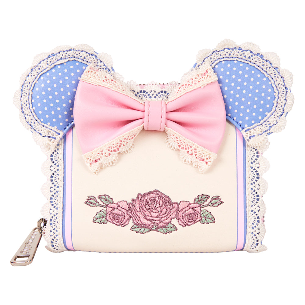 Disney Minnie Floral & Lace Ears Zip Around Wallet