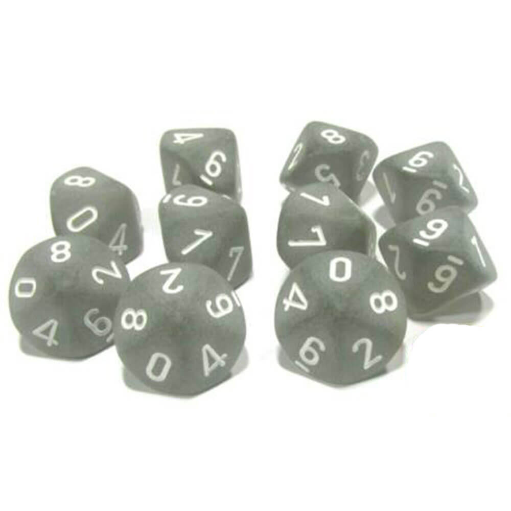 Chessex D10 Polyedrisches 10-teiliges mattiertes Set