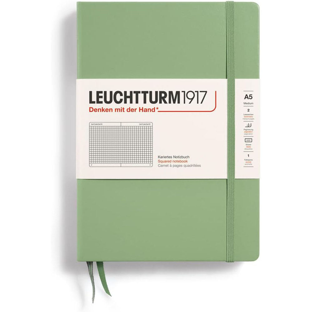 leuchtturmハードカバー四角ノートブックA5(緑)