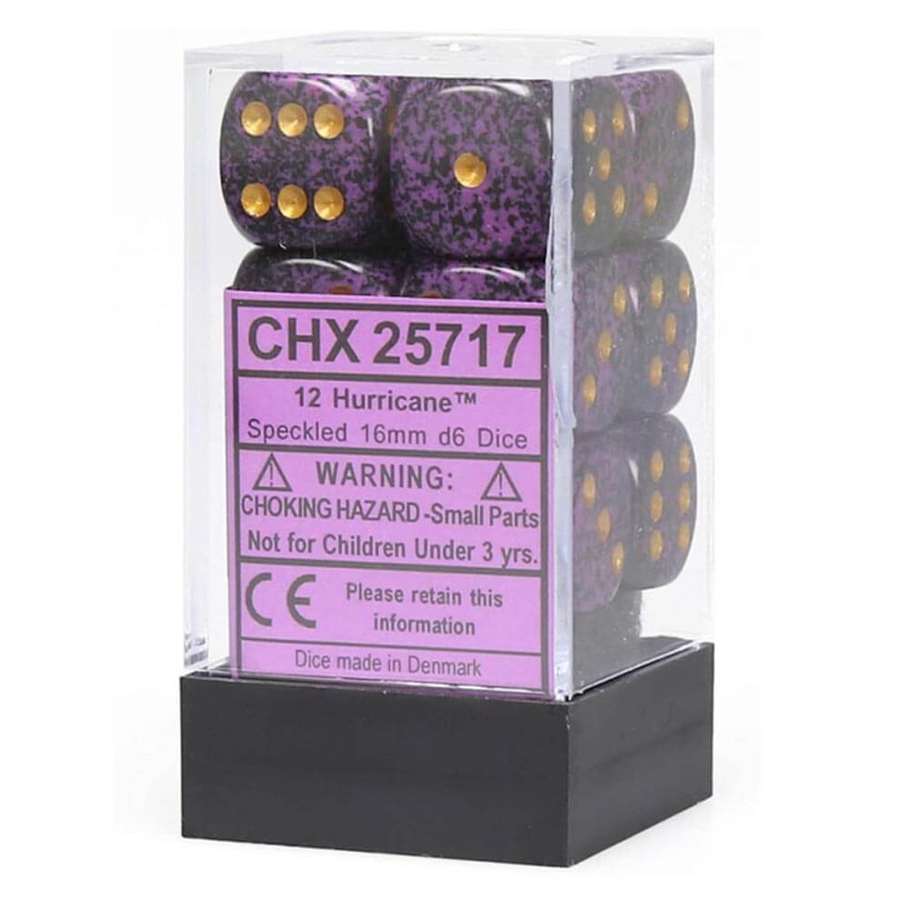 D6サイコロは16mm(12サイコロ)スペックル