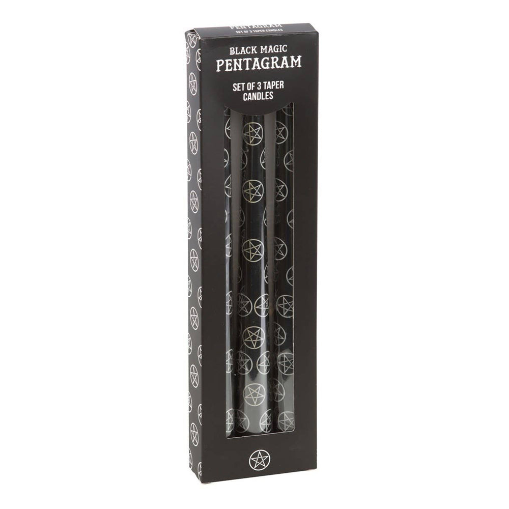Pentagram Taper Dinner Candles (Set of 3)