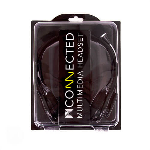MConnected Multimedia with Mic Single Plug Headset (Black)