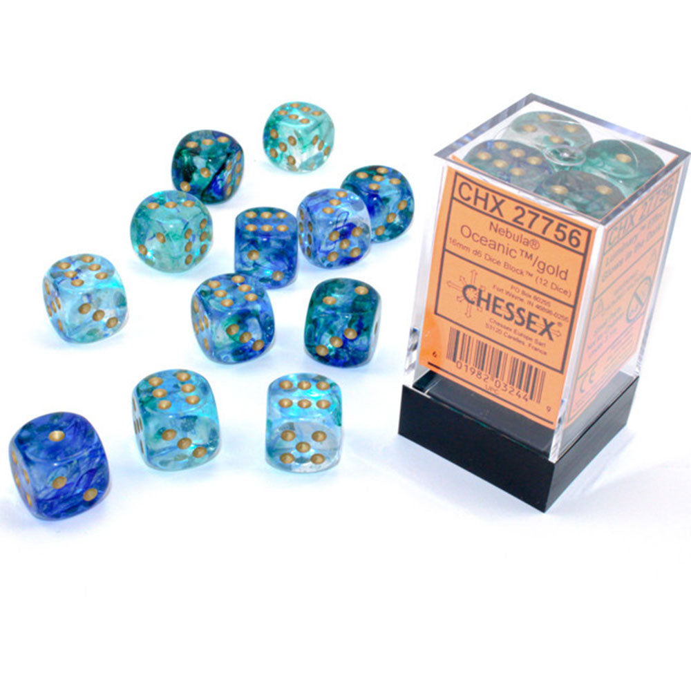 Nebula Chessex 16 mm D6 Bloque de dados