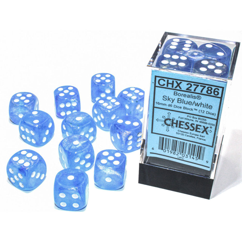 Borealis chessex 16mm d6 luminary terningblokk