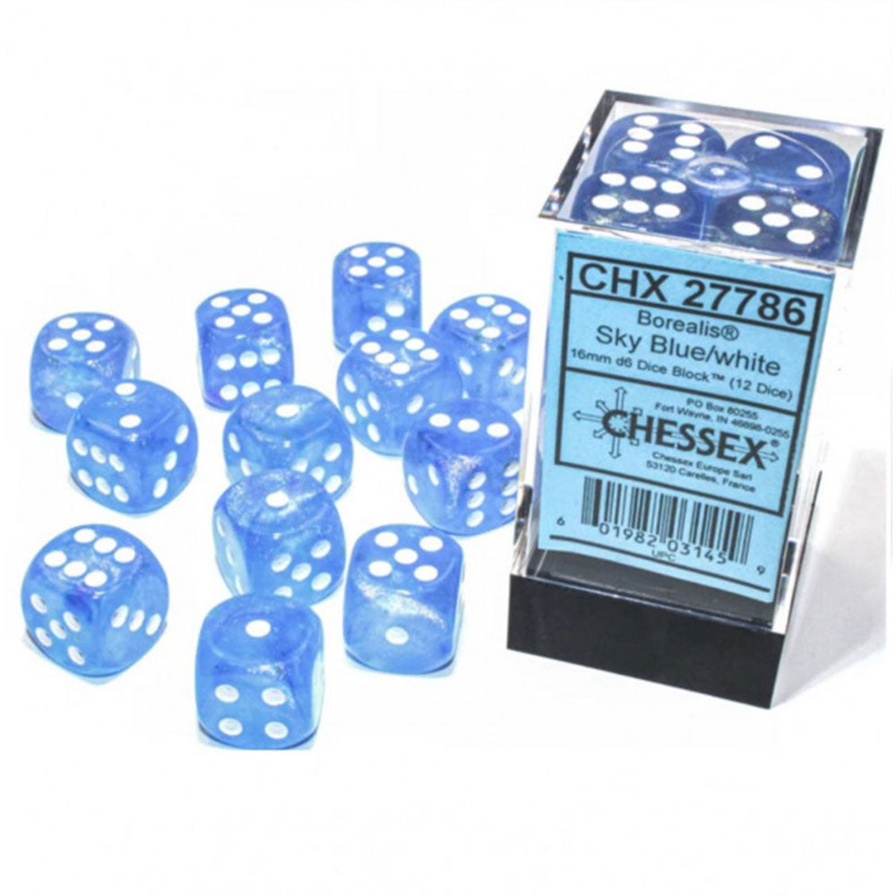 Borealis chessEx 12mm D6 DICE LUMINARY BLOCO