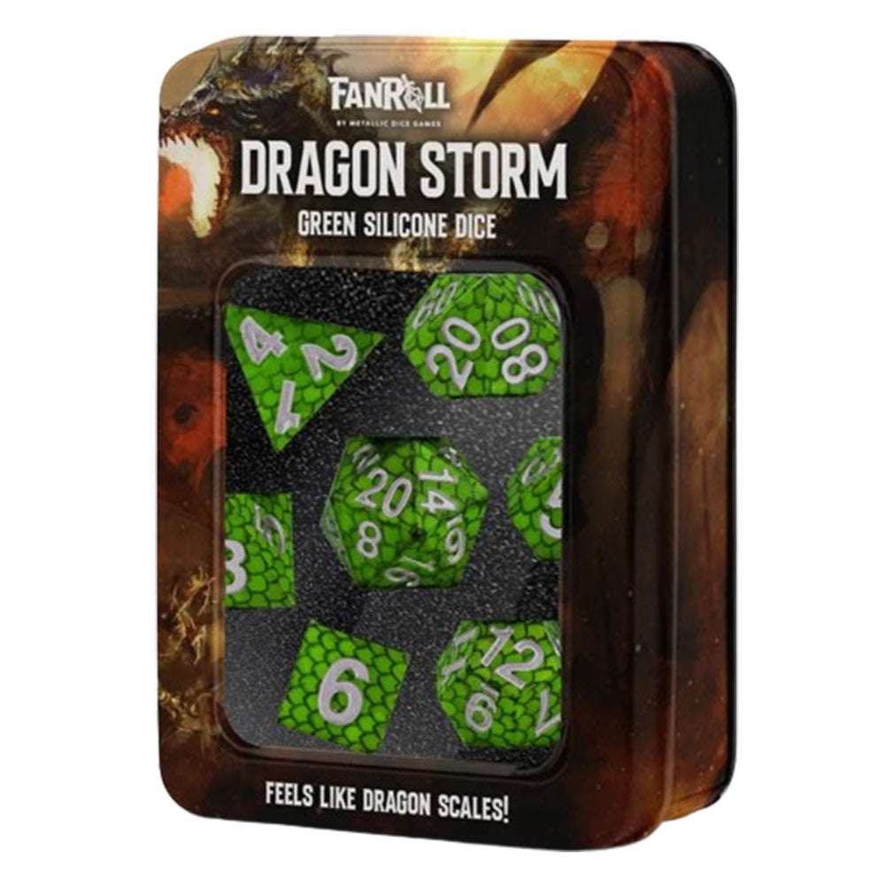 MDG Dragon Storm Scale silikon terninger sett 16mm