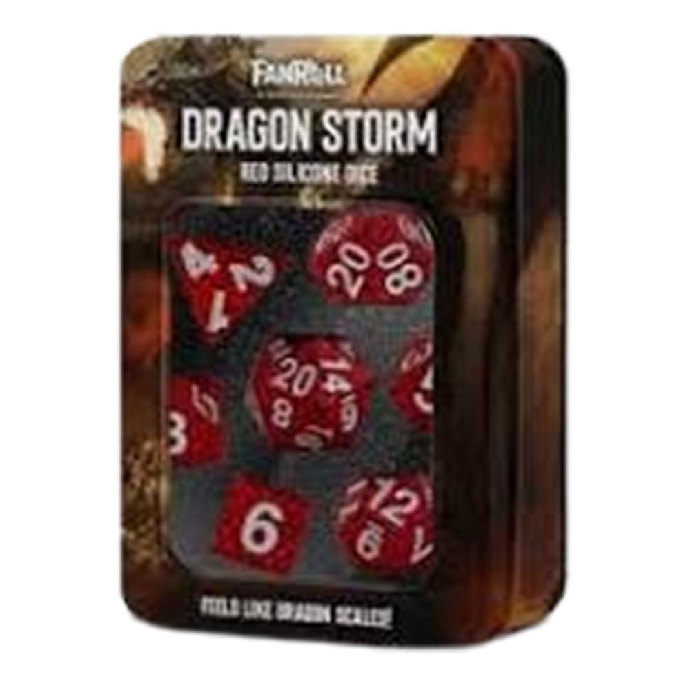 MDG Dragon Storm Scale silikon terninger sett 16mm