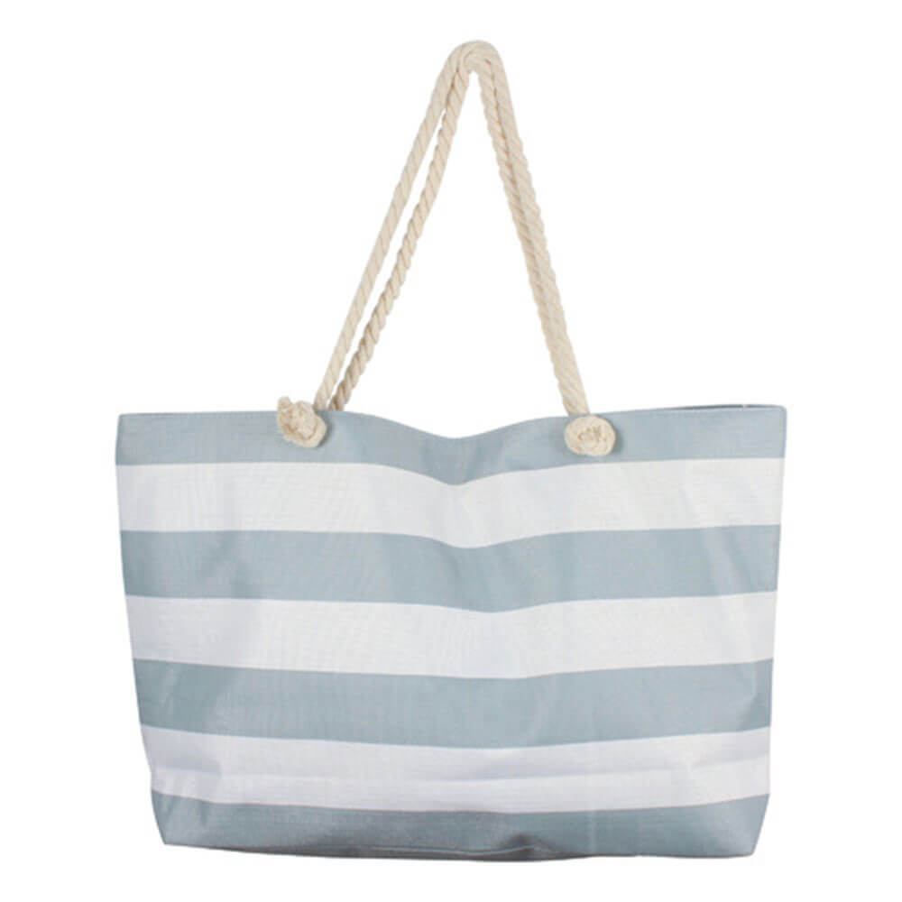 Sac de plage rétro à Stripe avec zip intérieur (70x42x15cm)