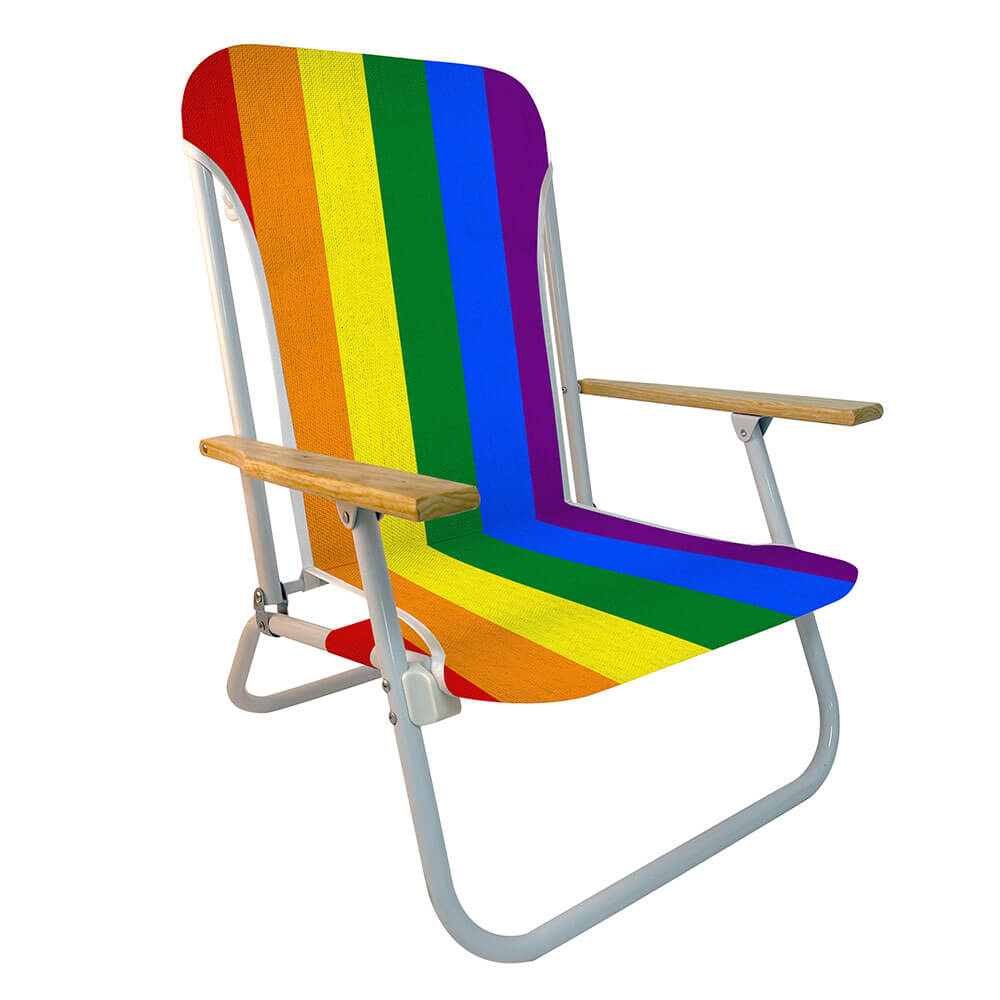 Beach Chair with Wooden Arms (74x68x60cm)