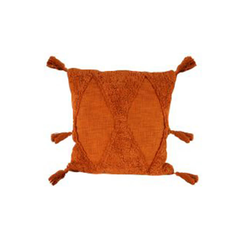 Coussin tufté Ximena avec des glands (45x45 cm)