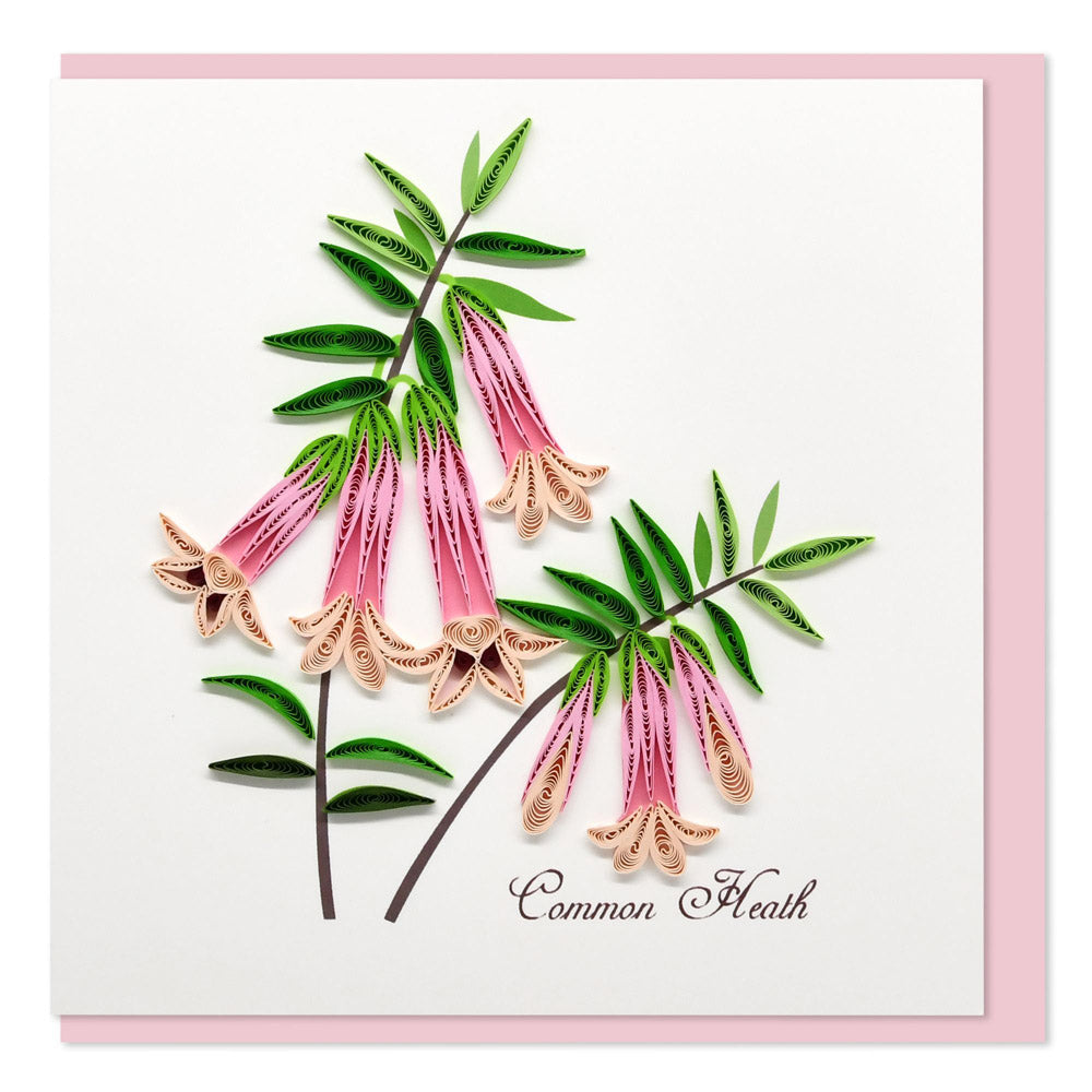 Quilled Common Heath Flower Greeting Card (15x15cm)