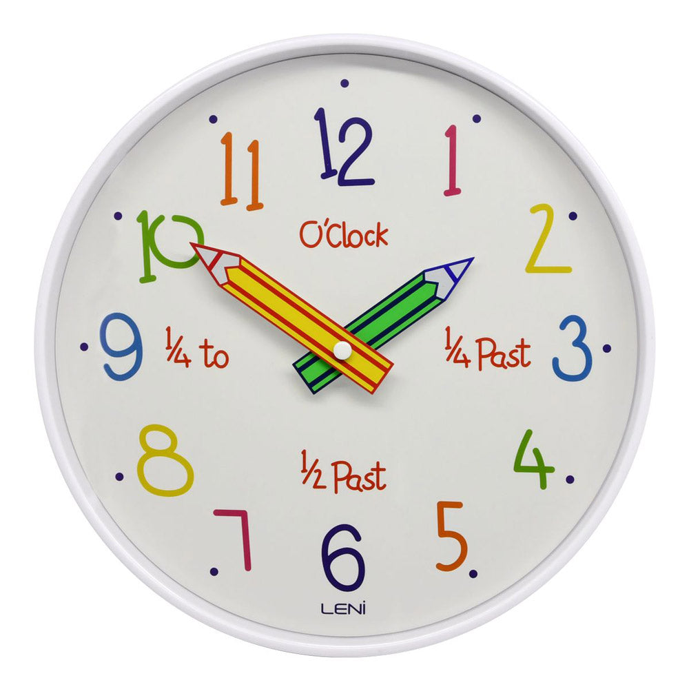 Leni Pencil Dial Kids Wall Clock 25cm