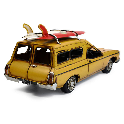 Yellow 1976 Ford XC Falcon Van Car Model (28x12.5x9.3cm)