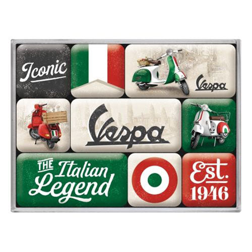 Nostalgic-Art 9-Piece Magnet Set (Vespa)