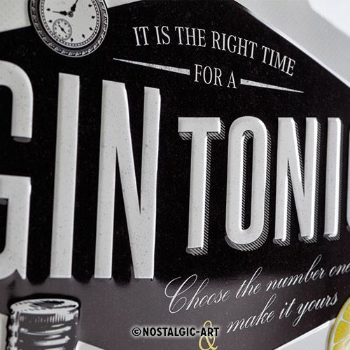 Nostalgic-Art Gin Tonic Large Sign (30x40cm)