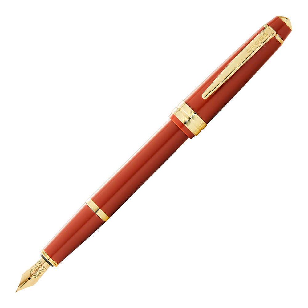 Bailey Light Gloss Fountain Pen (verbrand oranje/goud)