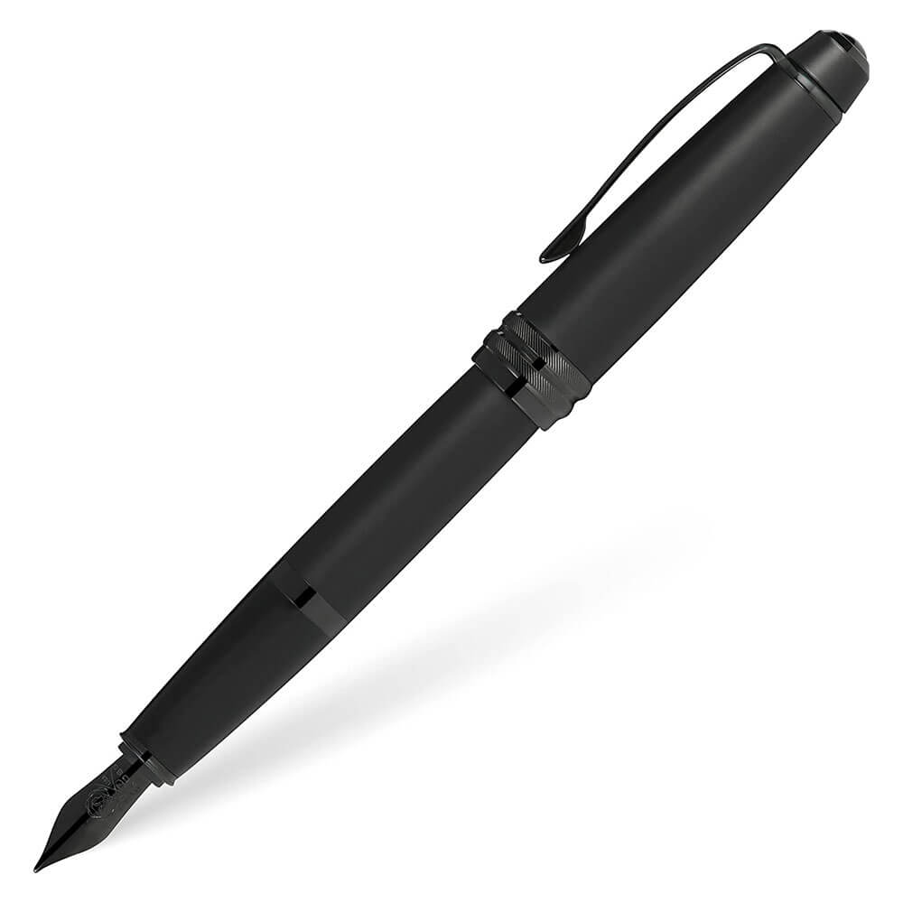 Cross Bailey Fountain Pen con punta negra (negro mate)