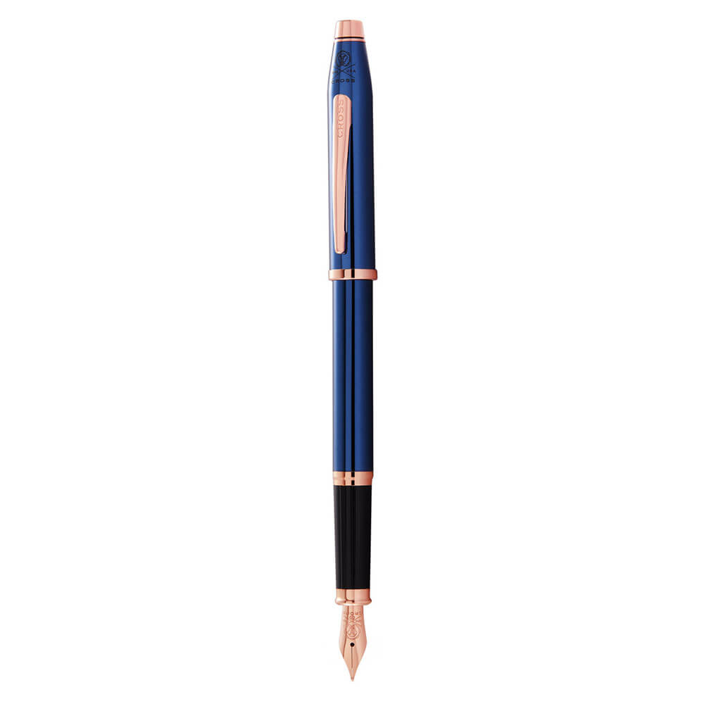 Century Ll Translucent Blue & Rose Gold Fountain Pen