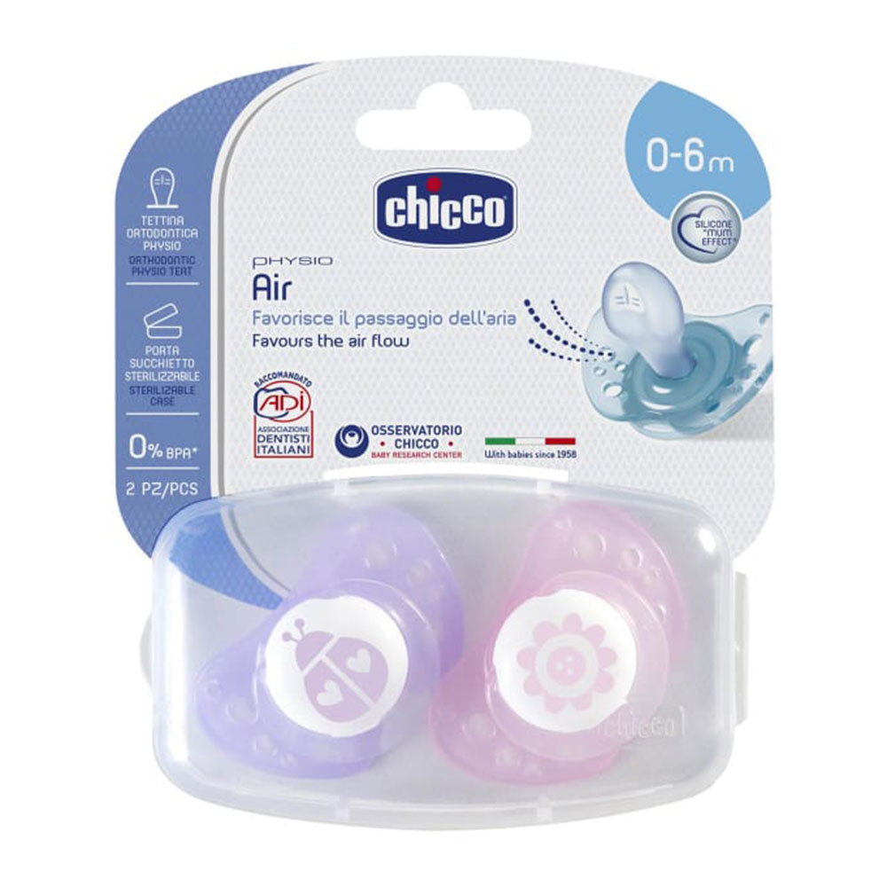 Chicco Physio Soother för GIR 2PK (0-6m)