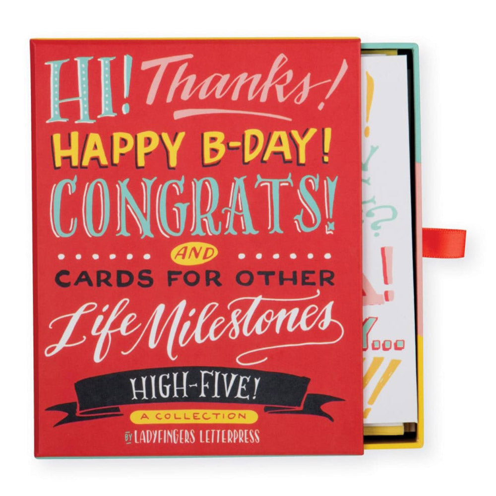 Ladyfingers Letterpress High Five Greeting Card Assortment