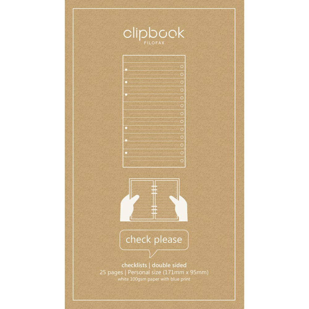 Filofax Personal Clipbook Refill 25pk