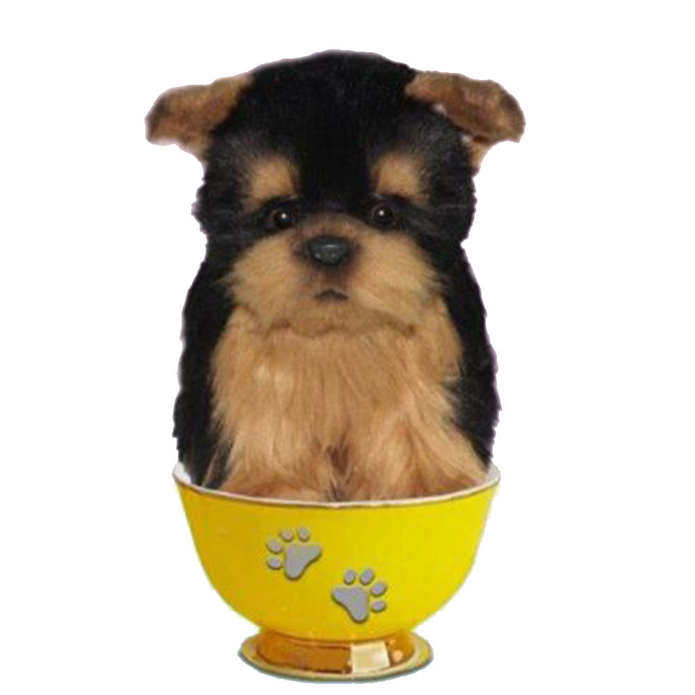 Tasse de thé à chiens réalistes 16 cm 16 cm