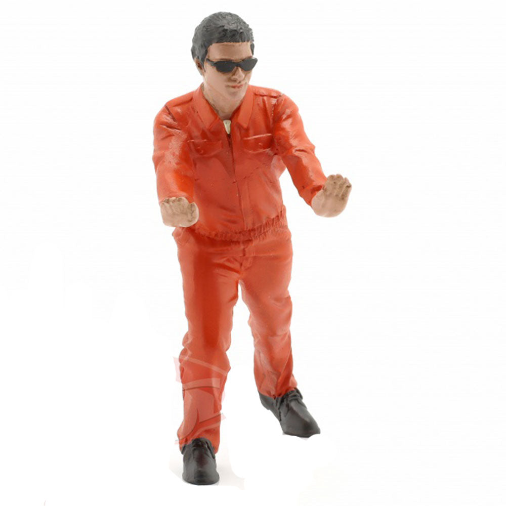 Mecânico de uniforme 1:18 Figura de escala (laranja)