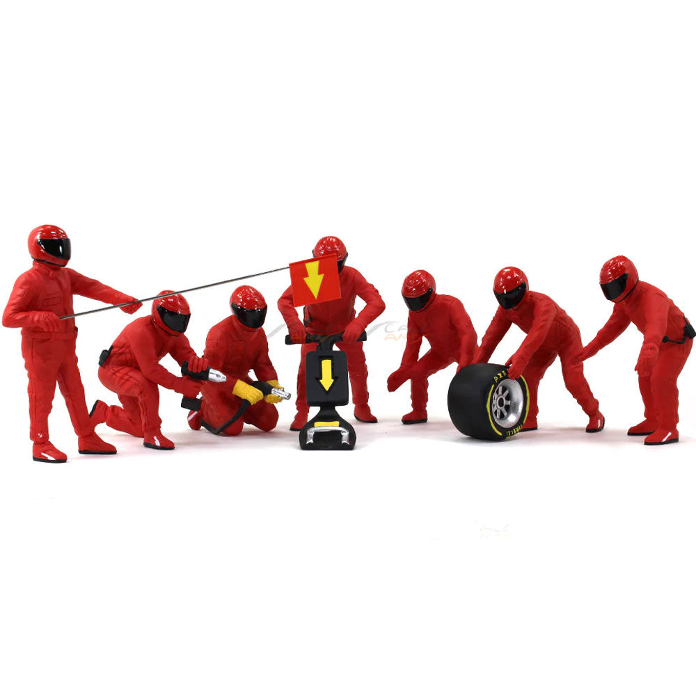 Pit Crew F1 1:43 Figura de escala (conjunto de 7)