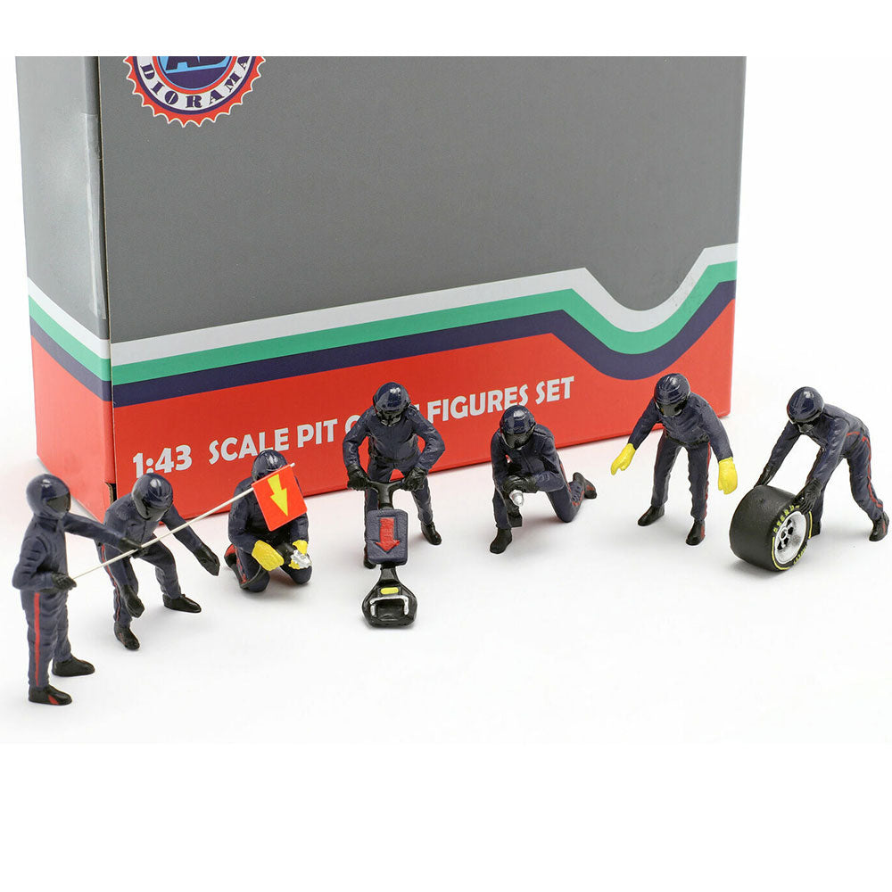 Pit Crew F1 1:43 Skala figur (uppsättning av 7)