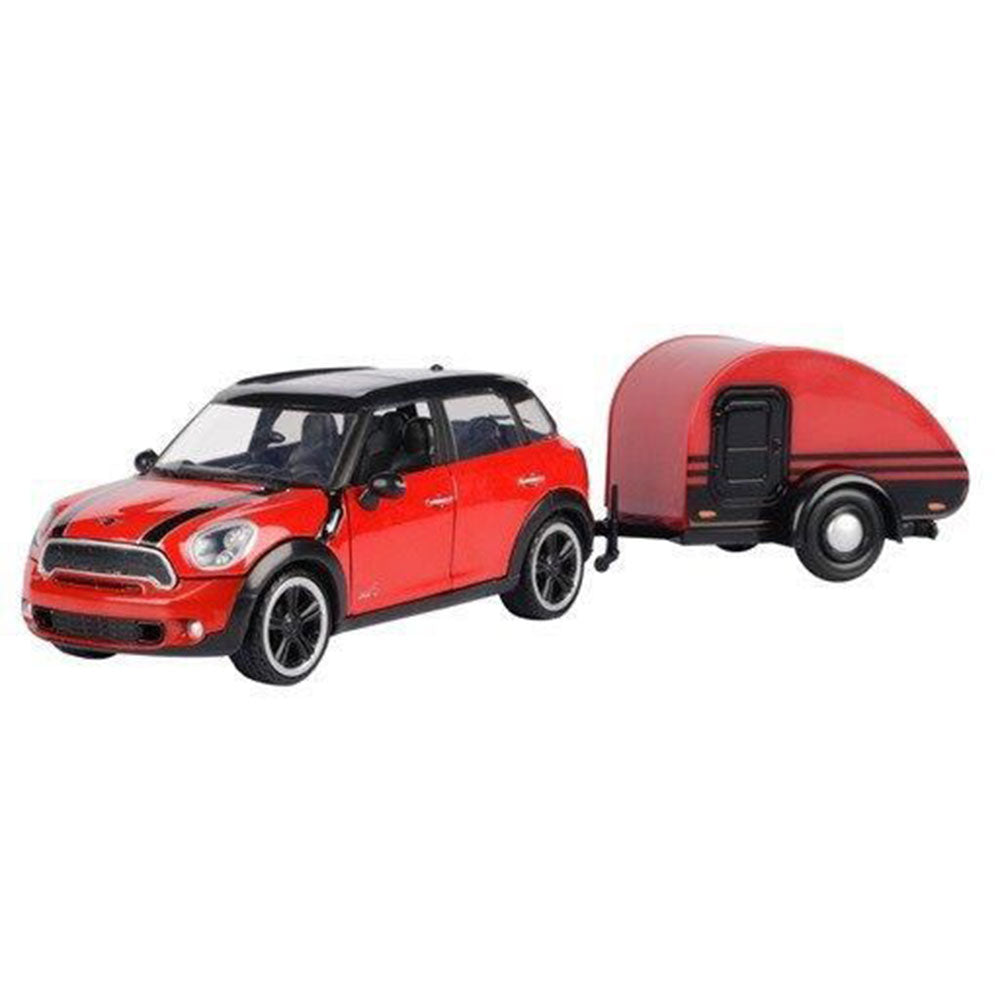 Mini Cooper S Countryman m/ trailer 1/24 skalamodel