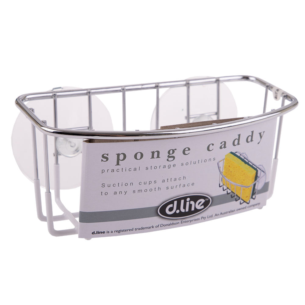 D.Line Sponge Caddy Chrome/PVC med sugekopper