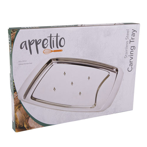 Appetito Stainless Steel Spike Carving Tray