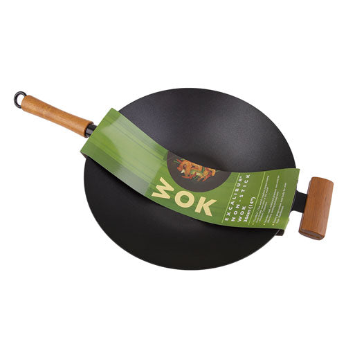 D.Line Non-Stick Excalibur Wok with Wood Handles 36cm