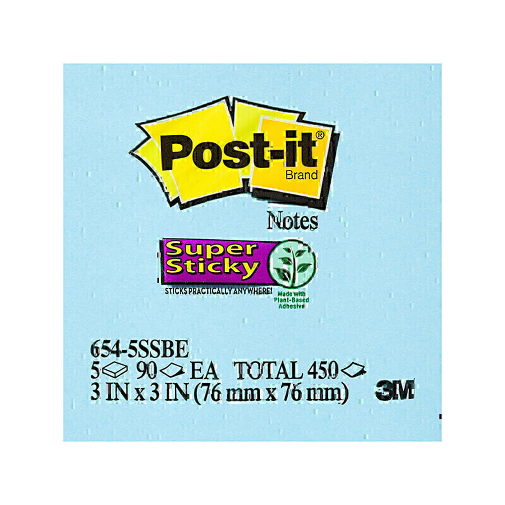 Post-It 76x76mm Super Sticky Notes (pudełko 4)