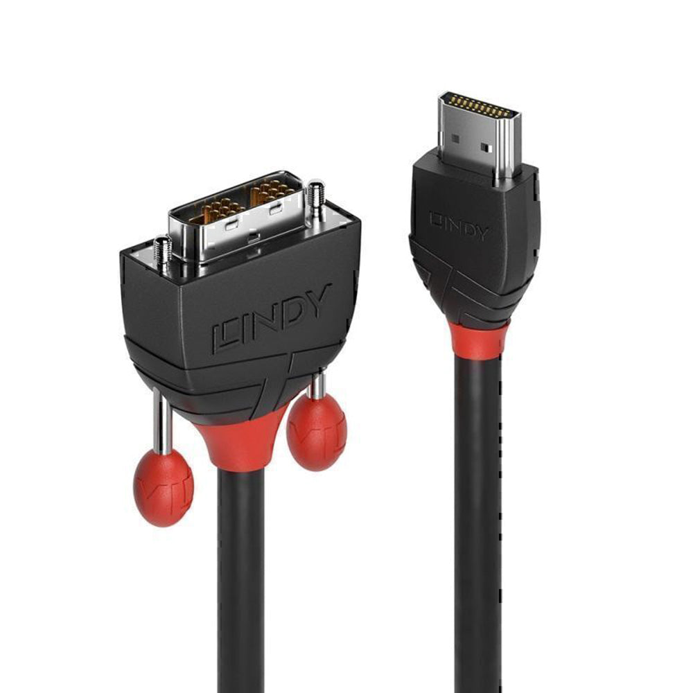 Lindy HDMI til DVI-D kabel svart linje