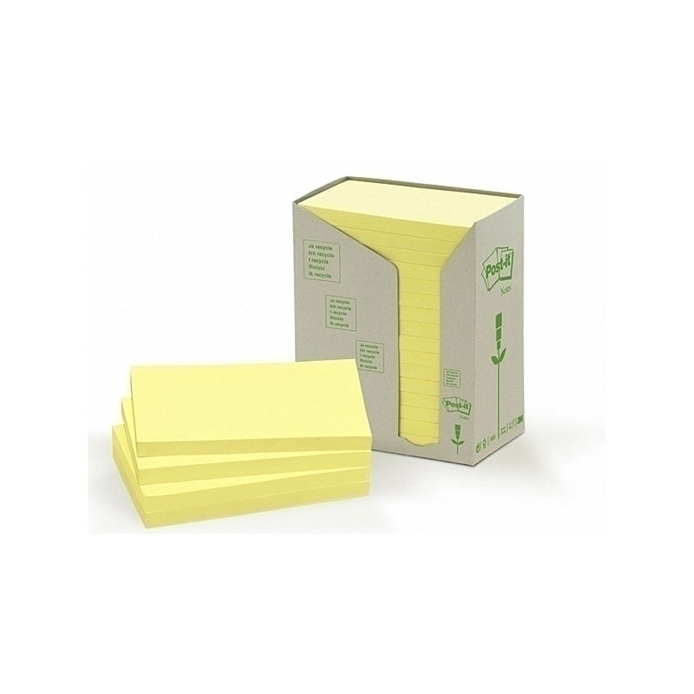 Post-it resirkulerte notater Kanari gul 16pk