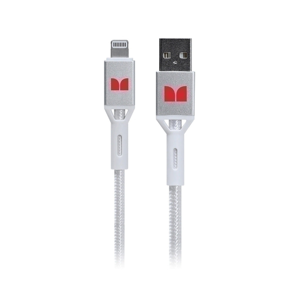 Monster Lightning do kabla USB-A 2M (biały)