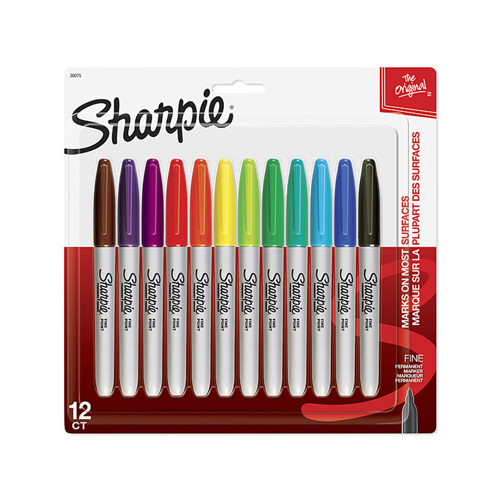 Sharpie Permanent Marker Fin 12pk