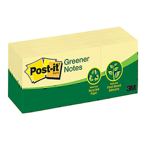 Post-It Greener Notes 12pk (Canary Yellow)