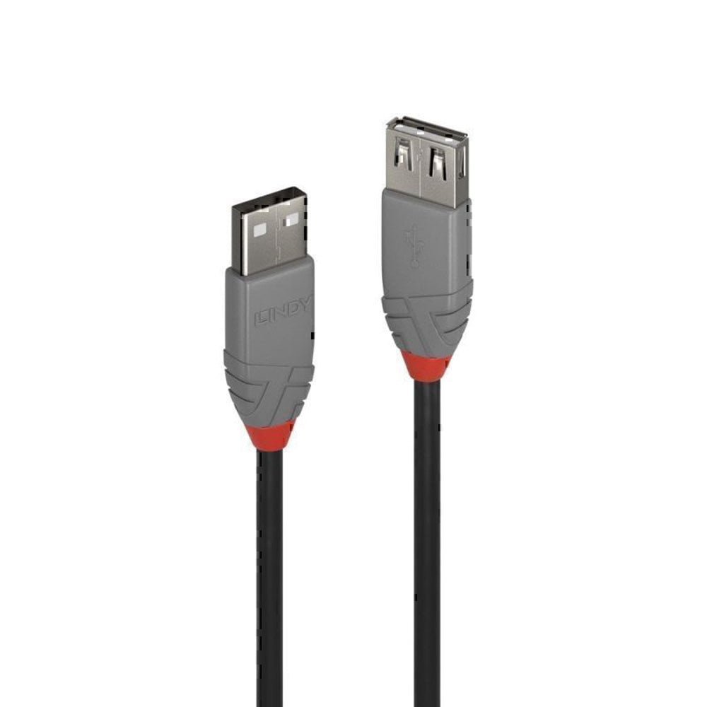 Lindy USB-A 2.0 Extensão Cabo Anthra Line