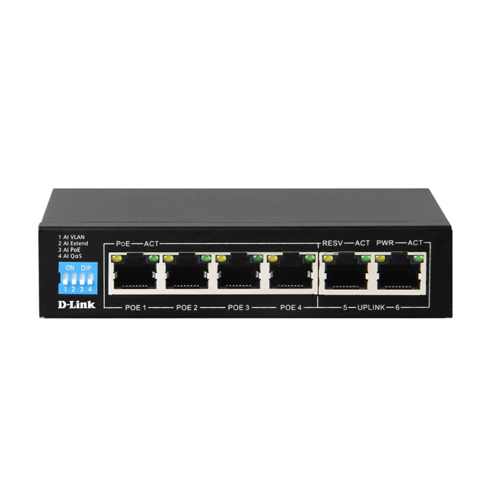 Switch poe gigabit d-link con 2 porte uplink