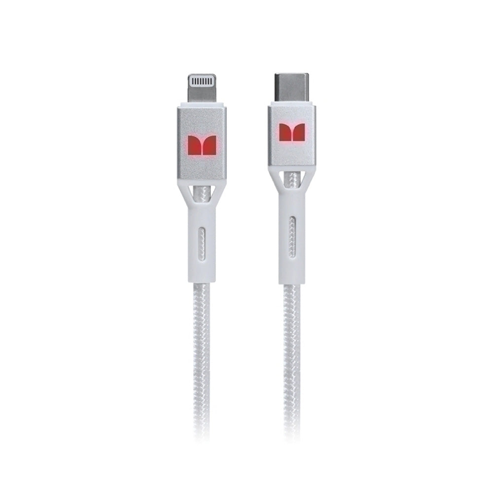 Monster lyn til USB-C kabel 2m (hvit)