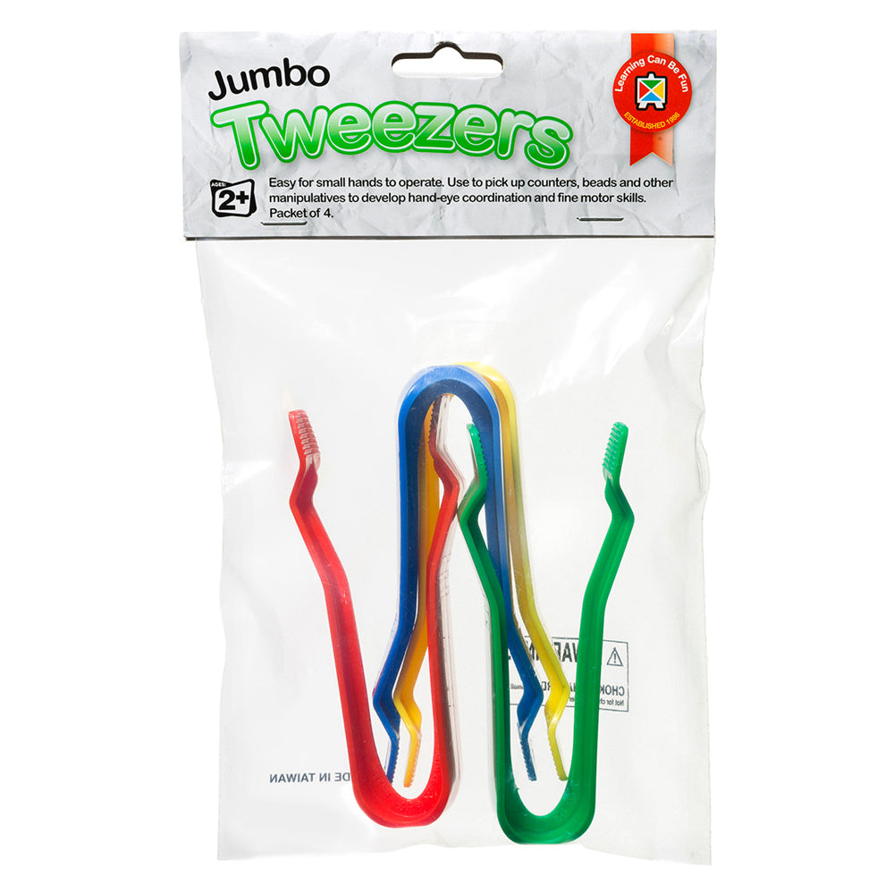 Jumbo Plastic Tweezers 4pk
