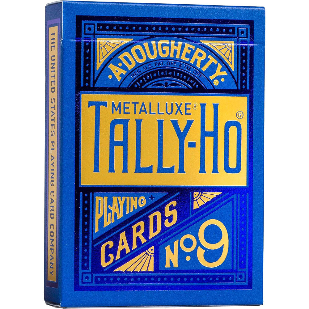 Tally Ho Metalluxe Playing Cards Blue