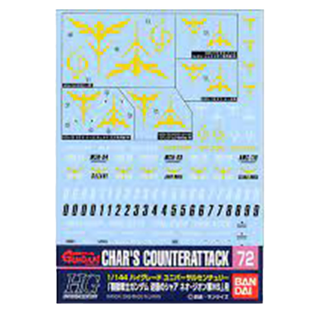 Gundam Decal Chars CounterAttack Model