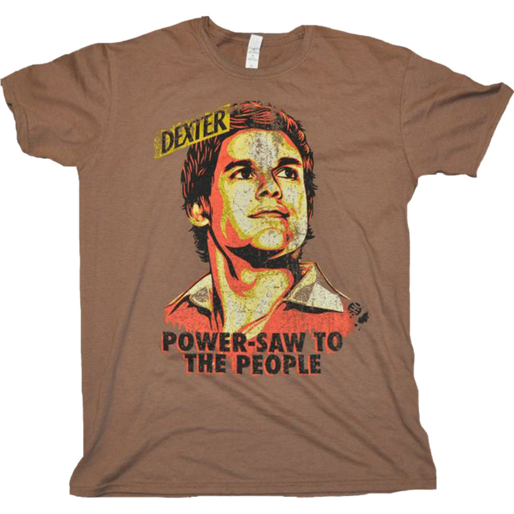 Dexter Power-Saw Brown Male T-shirt