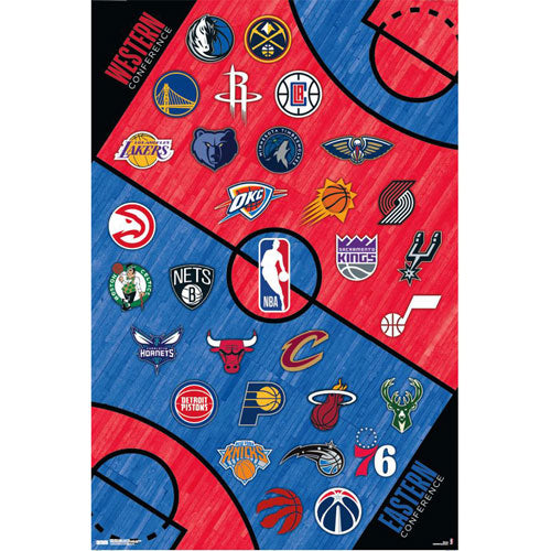 NBA League Logos Poster