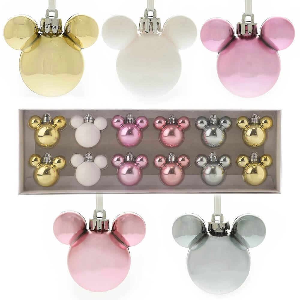 Disney Christmas Mickey Baubles (conjunto de 12)