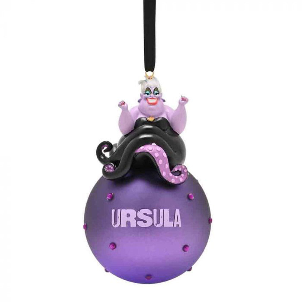 Disney Christmas Ursula on Glass Bauble