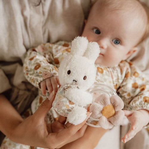 Miffy Vintage Flowers Ring Rattle